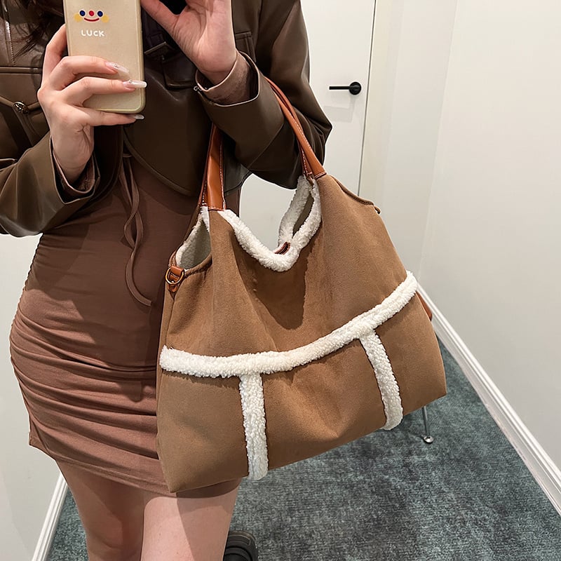 Ženska PU tote torba, jesensko-zimska, srednje veličine, velika kapaciteta, ramena ili crossbody