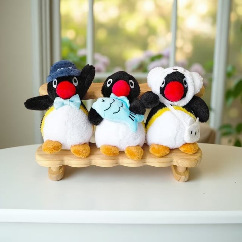 Păpușă pluș cu pinguin — umplutură PP bumbac, pluș scurt, desene personalizate, pandantiv pentru geantă și breloc