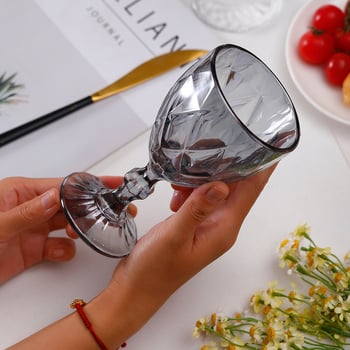 Wenduo Čaša za crveno vino - staklo, moderan minimalistički stil, rombični dizajn, mogućnost tiska logotipa, pakiranje u kartonskoj kutiji