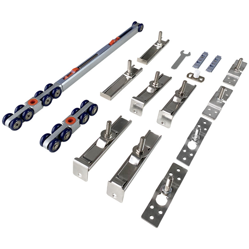 Roată suspendată amortizor cu direcție dublă pentru uși glisante — oțel inoxidabil, Ø28 mm, ax Ø5 mm, sarcină 75–95 kg, potrivită pentru uși din lemn, sticlă și oțel inoxidabil