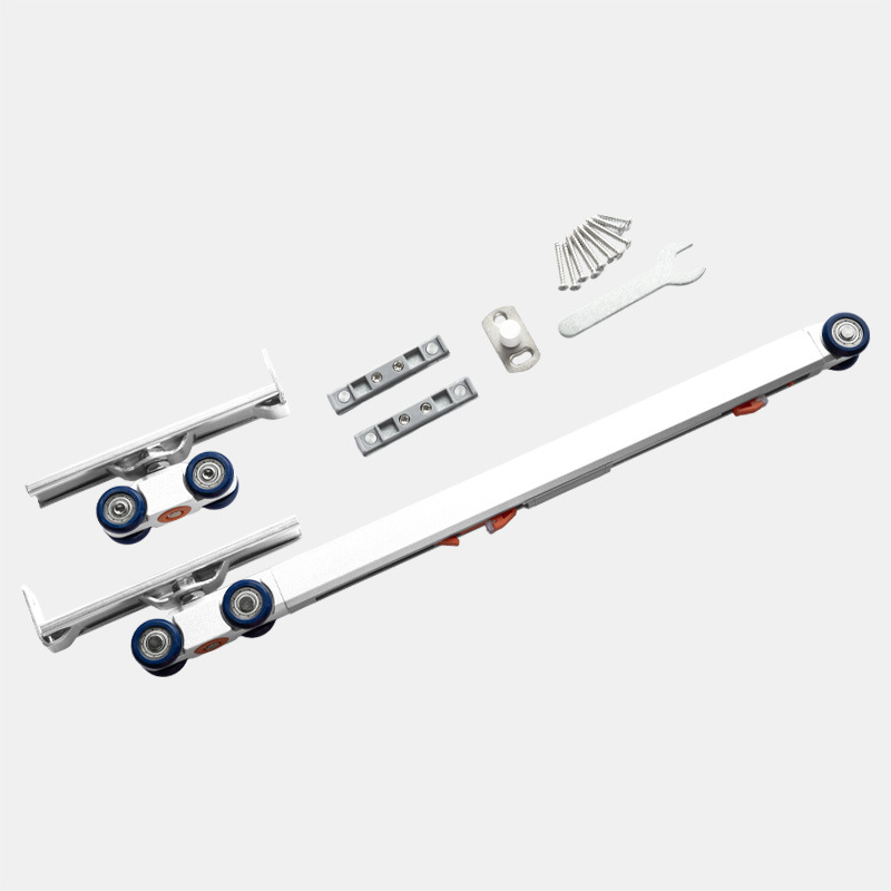 Roată suspendată amortizor cu direcție dublă pentru uși glisante — oțel inoxidabil, Ø28 mm, ax Ø5 mm, sarcină 75–95 kg, potrivită pentru uși din lemn, sticlă și oțel inoxidabil