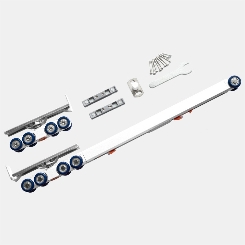 Roată suspendată amortizor cu direcție dublă pentru uși glisante — oțel inoxidabil, Ø28 mm, ax Ø5 mm, sarcină 75–95 kg, potrivită pentru uși din lemn, sticlă și oțel inoxidabil
