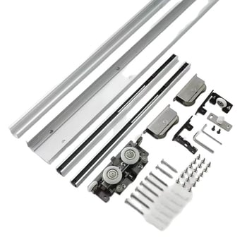 Алуминиев хардуер за плъзгащи врати – Vishunda OEM, 80 кг натоварване, обхват 800–1200 мм, без релса, плаваща система
