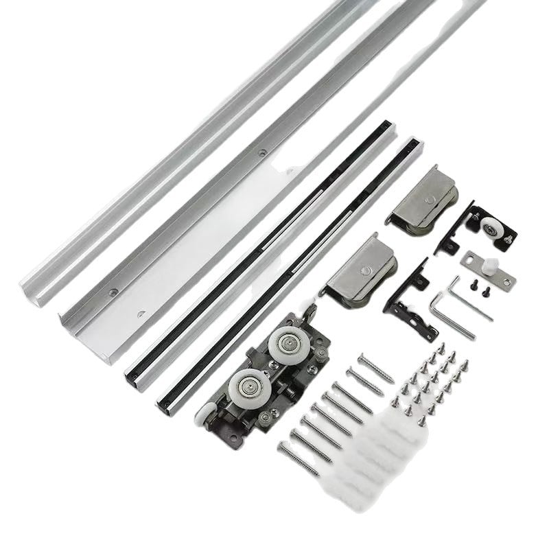 Алуминиев хардуер за плъзгащи врати – Vishunda OEM, 80 кг натоварване, обхват 800–1200 мм, без релса, плаваща система