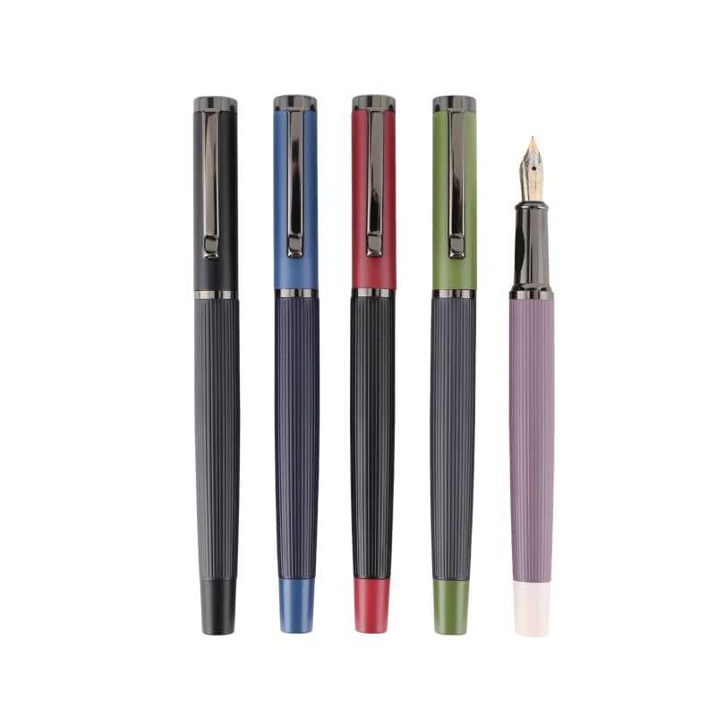 Hongpeng fountain pen za učenike osnovnih škola — metalno kućište, sustav tintne (kartuša), lasersko graviranje logotipa, mogućnost prilagodbe