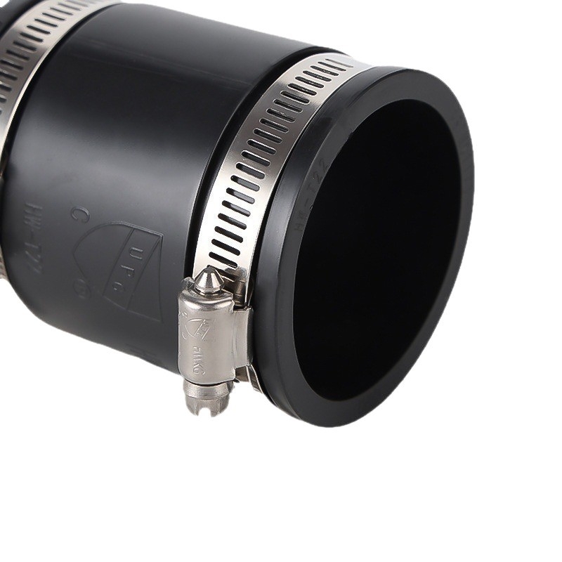 Colier din cauciuc pentru conexiune flexibilă cu diametru variabil — conector tubular reductibil, clemă din cauciuc tip cuplaj moale Hwkg/Hengwei clamp. Diametru nominal: 1.5–2 in și mai mare; Diametru de fixare: 1.5–2 in și mai mare; Gama aplicabilă: 1.5–
