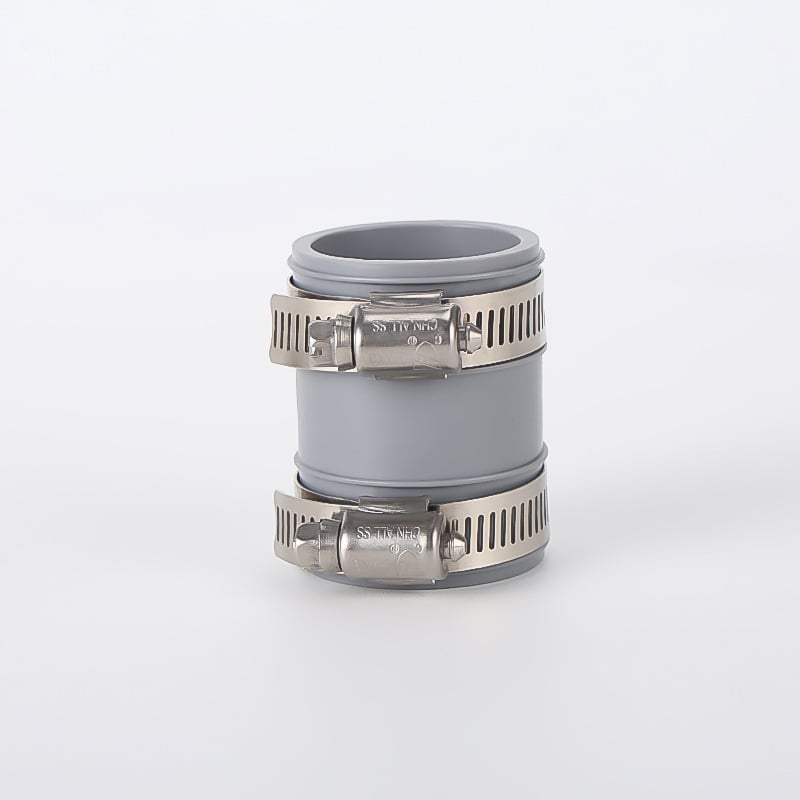 Colier din cauciuc pentru conexiune flexibilă cu diametru variabil — conector tubular reductibil, clemă din cauciuc tip cuplaj moale Hwkg/Hengwei clamp. Diametru nominal: 1.5–2 in și mai mare; Diametru de fixare: 1.5–2 in și mai mare; Gama aplicabilă: 1.5–