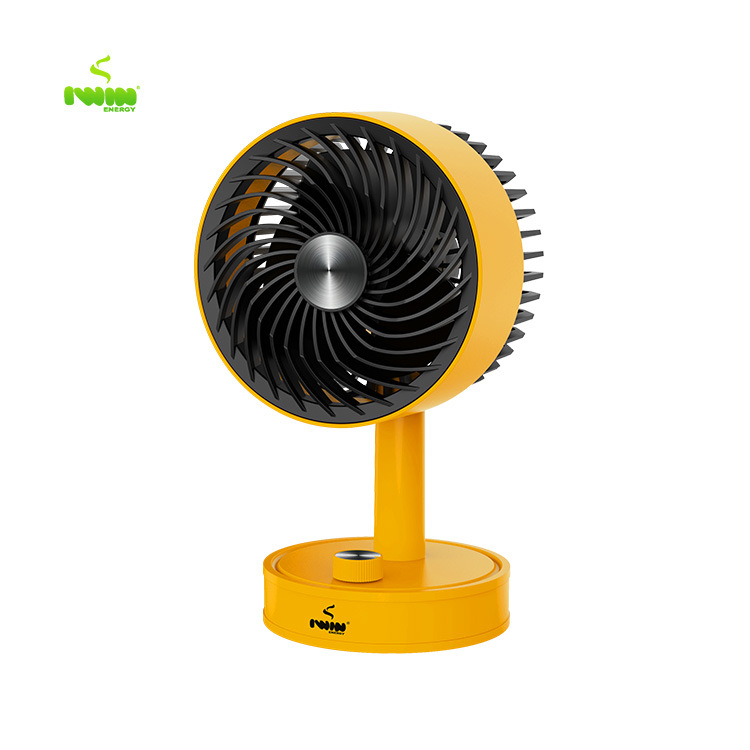 USB stolni ventilator s izmjenjivom baterijom 1200–2000 mAh, neprekidna regulacija brzine, 3 lopatice, četkasti motor