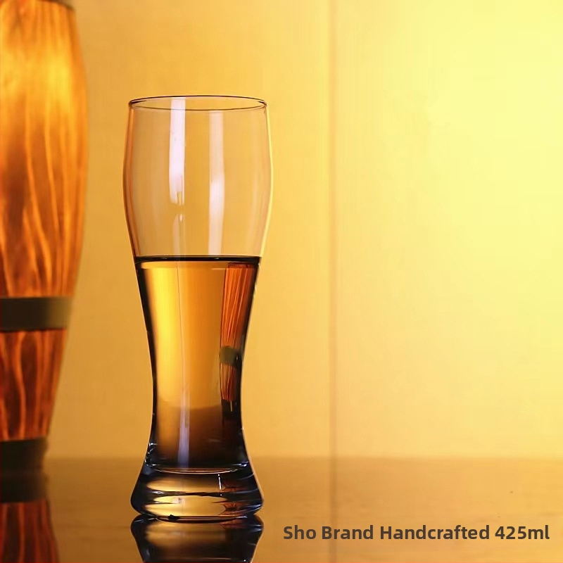 Kristalno staklena čaša za pivo, kapacitet 401–500 ml, moderan minimalistički dizajn bez ručke, graviranje logotipa dostupno