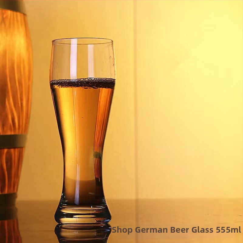 Kristalno staklena čaša za pivo, kapacitet 401–500 ml, moderan minimalistički dizajn bez ručke, graviranje logotipa dostupno