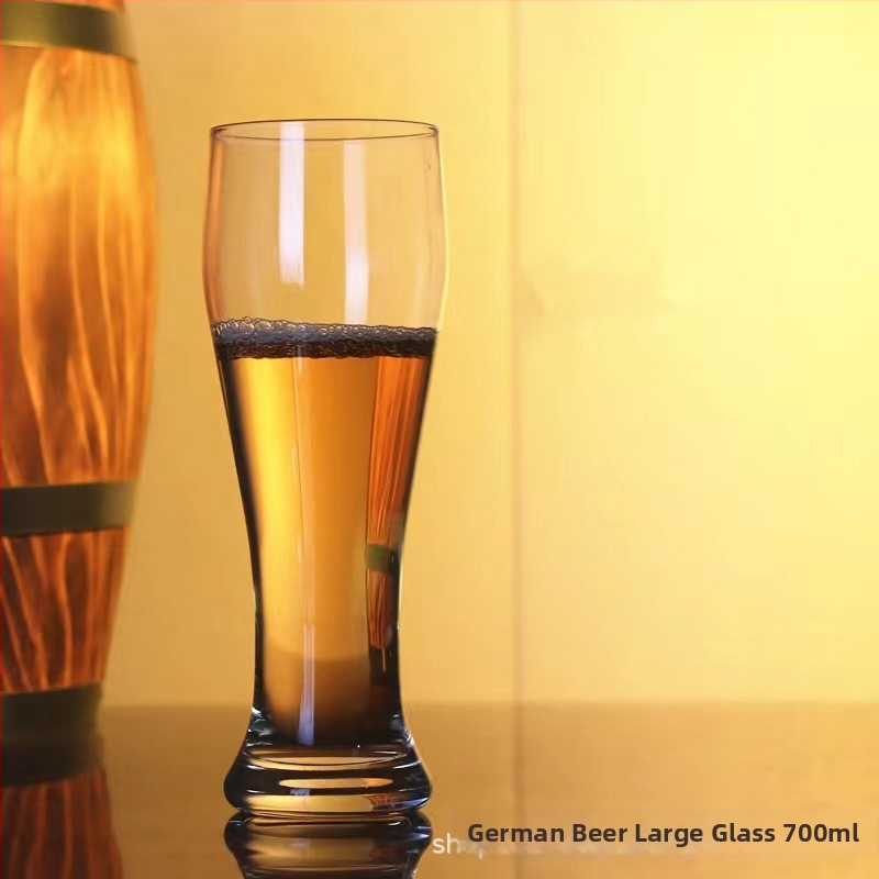 Kristalno staklena čaša za pivo, kapacitet 401–500 ml, moderan minimalistički dizajn bez ručke, graviranje logotipa dostupno
