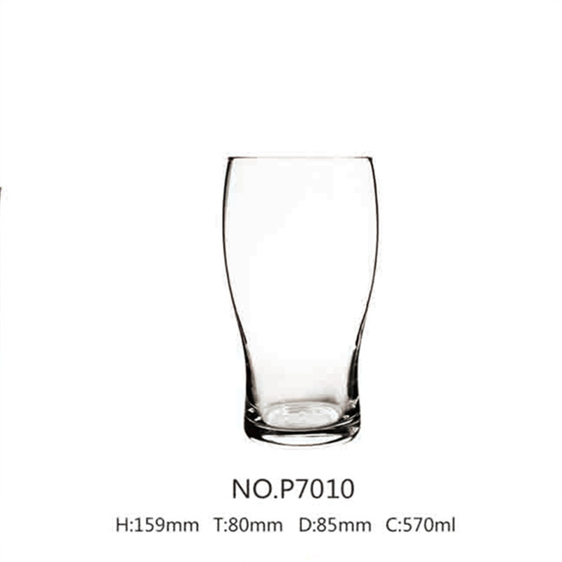 Kristalno staklena čaša za pivo, kapacitet 401–500 ml, moderan minimalistički dizajn bez ručke, graviranje logotipa dostupno