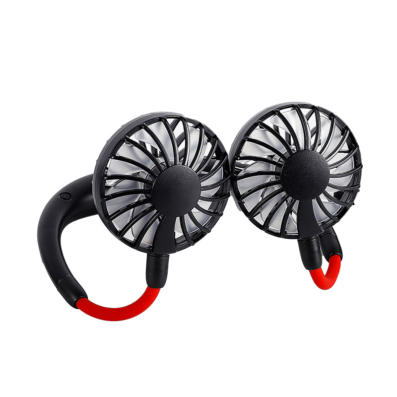 USB napajani vješeni ventilator za vrat, kompaktan mini ručni ventilator s 6 lopatica i 3 brzine