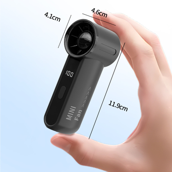 Prijenosni ručni ventilator s USB punjenjem, brushless motor, ugrađena baterija 2000–4000 mAh, 5V 5W, 6+ lopatica