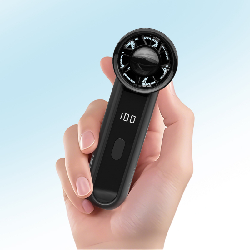 Prijenosni ručni ventilator s USB punjenjem, brushless motor, ugrađena baterija 2000–4000 mAh, 5V 5W, 6+ lopatica
