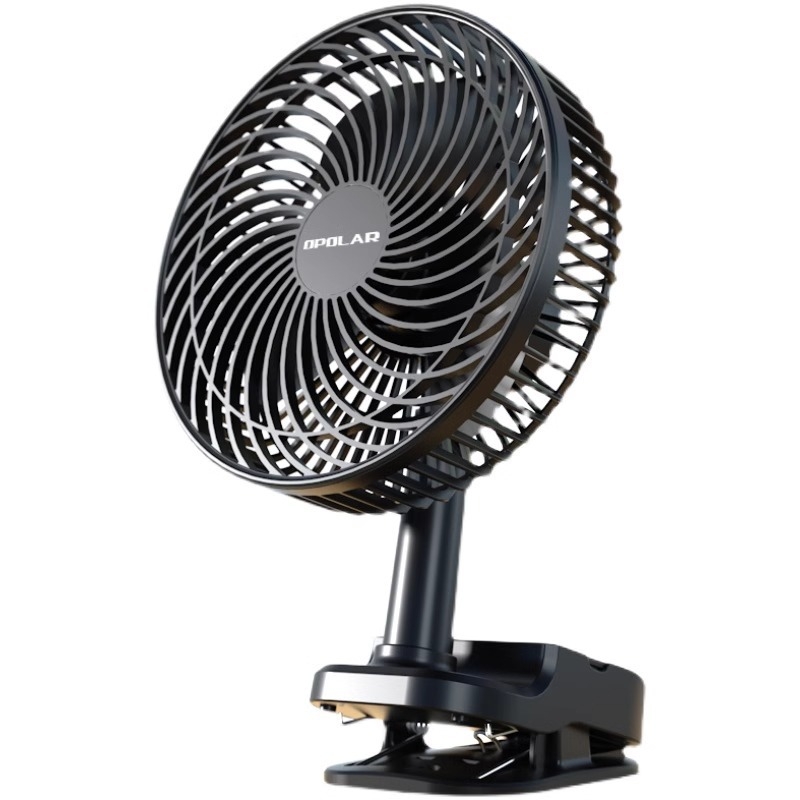 OPOLAR Clip-On Tišni USB Mini Stolni Ventilator s Uklonjivom Baterijom, 5 Brzina, 3 Lopatice, Trajanje Baterije Preko 12 Sati