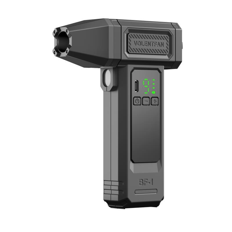 Kézi bladeless turbó ventilátor, beépített 6000 mAh-s akkumulátor, 9 sebességfokozat, zaj ≤ 36 dB