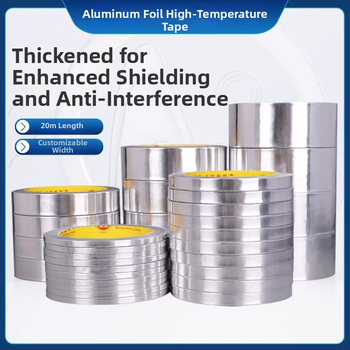 Ultra úzka hliníková páska - vysoká teplotná odolnosť, vodivá a antistatická, 0,05–0,2 mm hrúbka, hliníková fóliová páska, pre batériu mobilného telefónu, monitor a kompresor klimatizácie