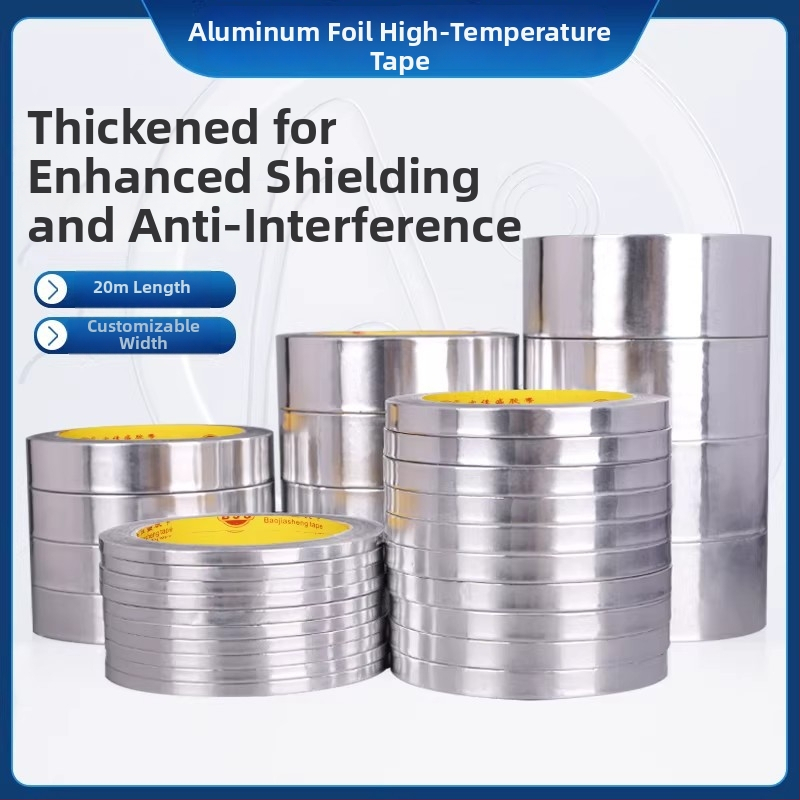 Ultra úzka hliníková páska - vysoká teplotná odolnosť, vodivá a antistatická, 0,05–0,2 mm hrúbka, hliníková fóliová páska, pre batériu mobilného telefónu, monitor a kompresor klimatizácie