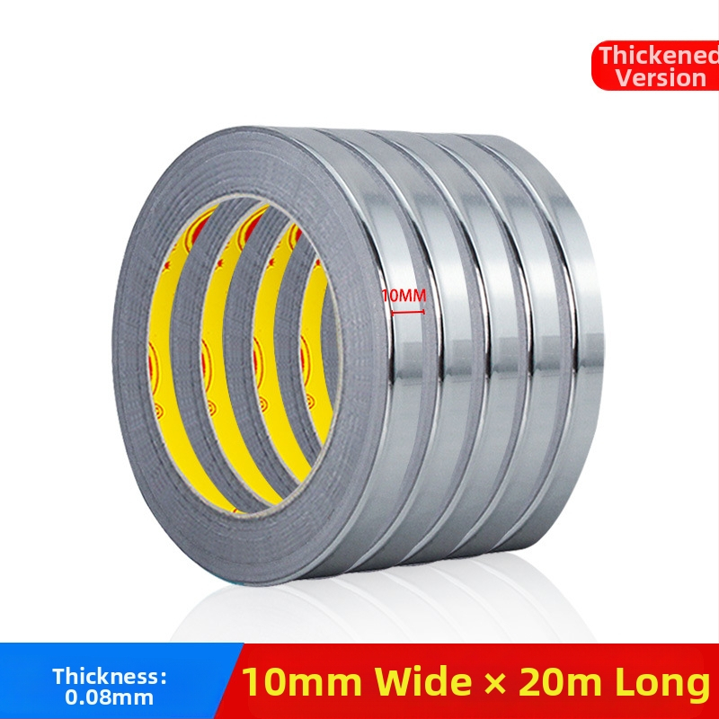 Ultra úzka hliníková páska - vysoká teplotná odolnosť, vodivá a antistatická, 0,05–0,2 mm hrúbka, hliníková fóliová páska, pre batériu mobilného telefónu, monitor a kompresor klimatizácie