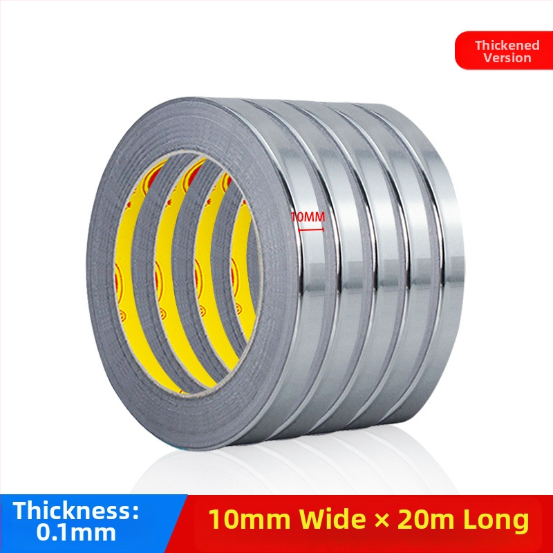 Ultra úzka hliníková páska - vysoká teplotná odolnosť, vodivá a antistatická, 0,05–0,2 mm hrúbka, hliníková fóliová páska, pre batériu mobilného telefónu, monitor a kompresor klimatizácie