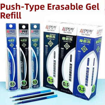 Odeme refill za izbrisivo gel pero, pritisni mehanizam, kuglični vrh, 0,5 mm, kristalno plava/crna
