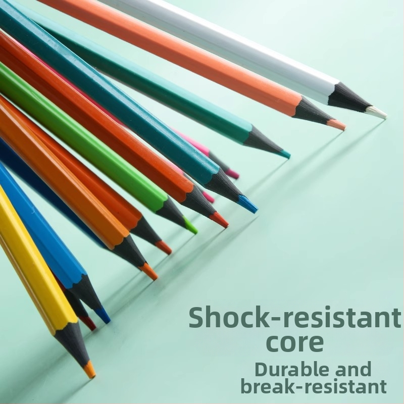 Deli 7072 törölhető fa burkolatú színes ceruzák általános iskolások és művészeti tanulók számára