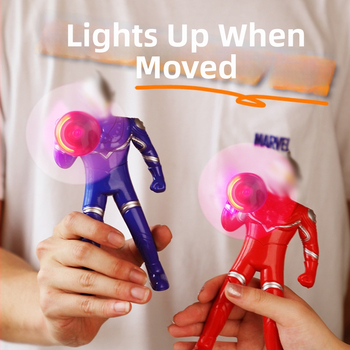 LED ručný ventilátor – hračka, plast, ručné ovládanie, pre študentov