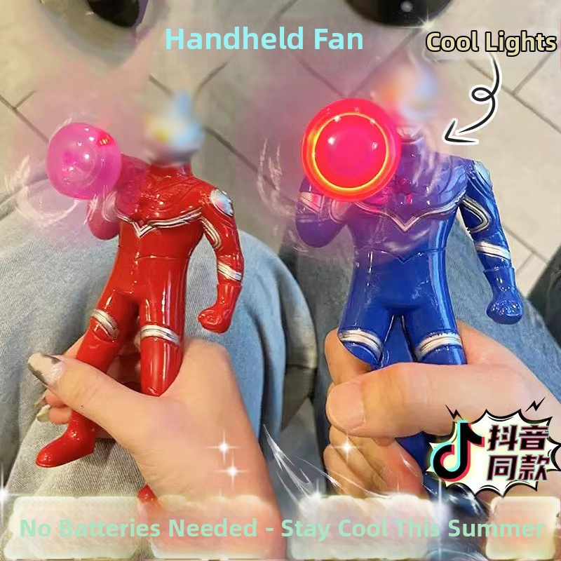 LED ručný ventilátor – hračka, plast, ručné ovládanie, pre študentov