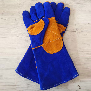 Zavarivačke rukavice, dvostruka koža teleće kože s velurovom podstavom, zaštita od opeklina i iskri, za zavarivanje