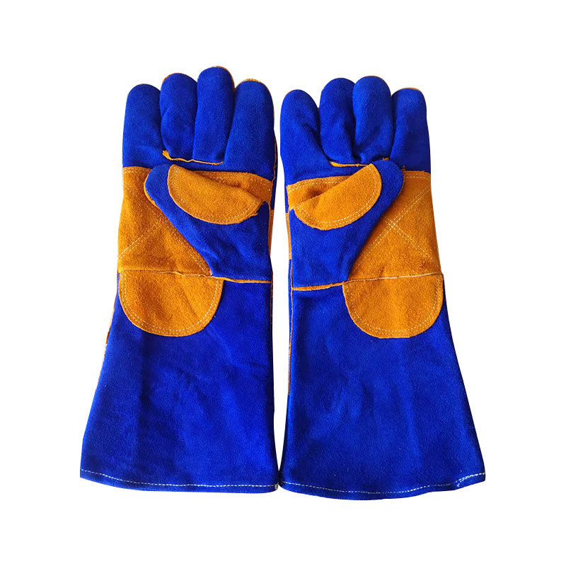 Zavarivačke rukavice, dvostruka koža teleće kože s velurovom podstavom, zaštita od opeklina i iskri, za zavarivanje