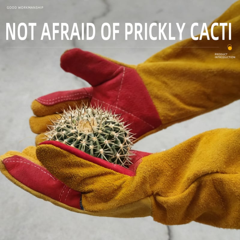 Duge kožne rukavice za vrtlarstvo, otporne na probijanje, za podrezivanje bodljikavih biljaka, pogodne za zavarivanje i mehaničke radove