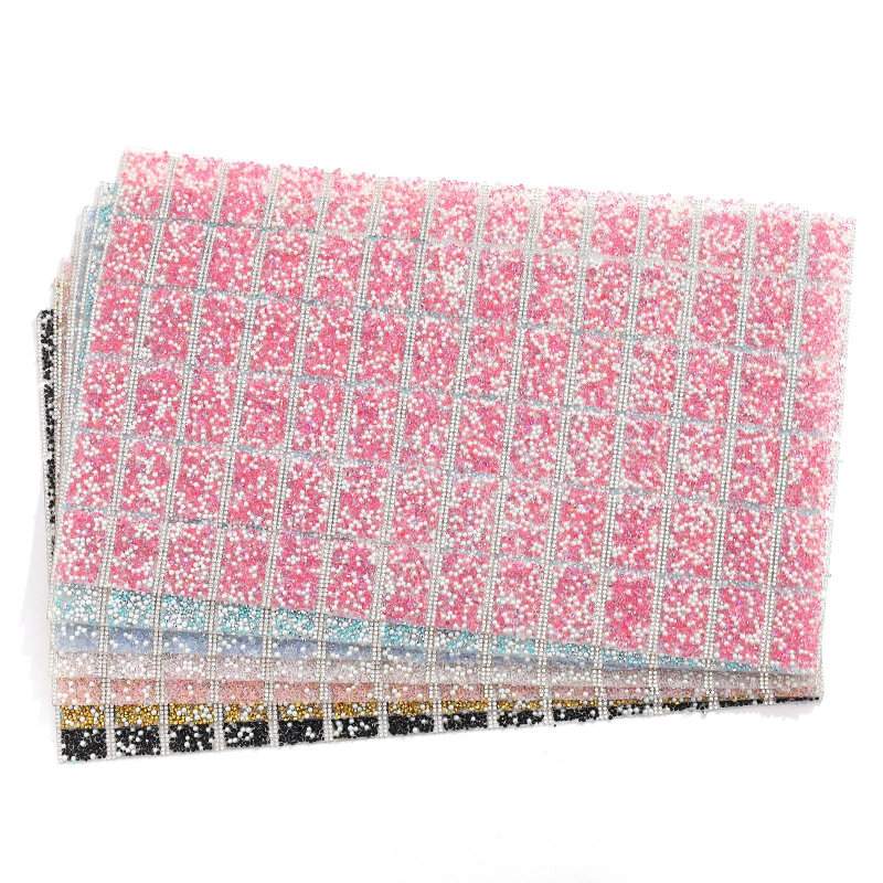 DIY štras ukrasi s perlama i dvostrukim ljepilom – četvrtasti kristali, elektroplate, branda Nankong rhinestones