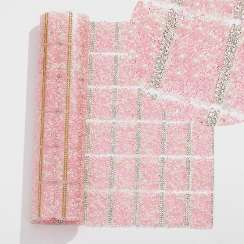 DIY štras ukrasi s perlama i dvostrukim ljepilom – četvrtasti kristali, elektroplate, branda Nankong rhinestones