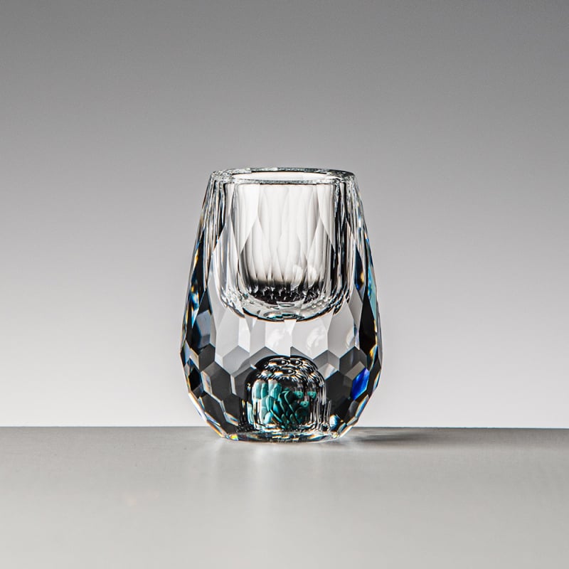 Kristalna staklena čašica za alkoholna pića, dijamantno facetirana, kapacitet 1-100 ml, novi kineski stil, mogućnost logotipa