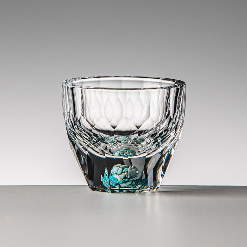 Kristalna staklena čašica za alkoholna pića, dijamantno facetirana, kapacitet 1-100 ml, novi kineski stil, mogućnost logotipa