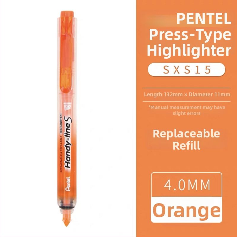 Pentel SXS15 marker za podcrtavanje s šiljkom pod kutem 4,0 mm, izbrisiv, zamjenjiva jezgra