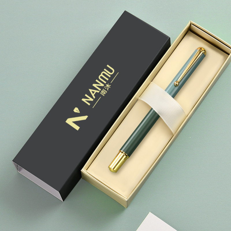 Nanmu 2018 metalno pero s tiskanim logom, mogućnost prilagodbe, pakiranje u kutiju za poklon