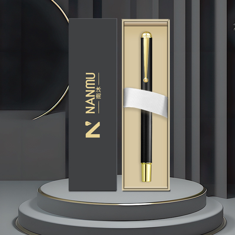 Nanmu 2018 metalno pero s tiskanim logom, mogućnost prilagodbe, pakiranje u kutiju za poklon