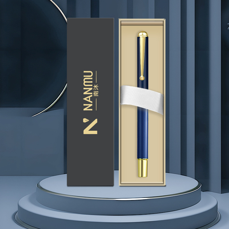 Nanmu 2018 metalno pero s tiskanim logom, mogućnost prilagodbe, pakiranje u kutiju za poklon