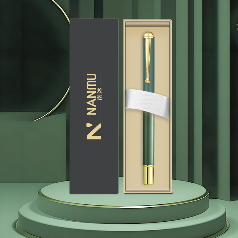 Nanmu 2018 metalno pero s tiskanim logom, mogućnost prilagodbe, pakiranje u kutiju za poklon