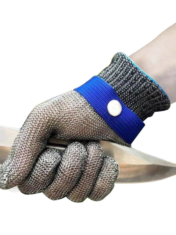 Γάντια από ατσάλι με αντίσταση στην κοπή για κοπή κρέατος, σφαγή ψαριών και διαχείριση θαλασσινών – Επίπεδο 5, μιας χρήσης