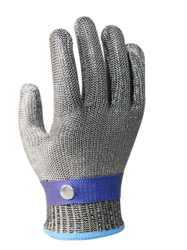 Γάντια από ατσάλι με αντίσταση στην κοπή για κοπή κρέατος, σφαγή ψαριών και διαχείριση θαλασσινών – Επίπεδο 5, μιας χρήσης