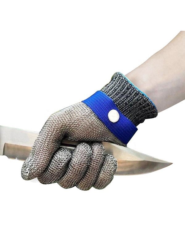 Γάντια από ατσάλι με αντίσταση στην κοπή για κοπή κρέατος, σφαγή ψαριών και διαχείριση θαλασσινών – Επίπεδο 5, μιας χρήσης