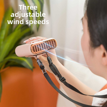 Ventilator za struk s ugrađenom baterijom 1200–2000mAh, 5V, 3 brzine, težina 125 g, 5 lopatica