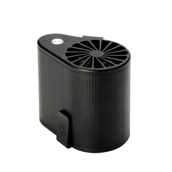 Ventilator za pojas USB, mini, s plastičnim lopaticama — 3 brzine, trajanje rada 3–6 sati, ugrađena baterija 1000–1200 mAh, motor sa četkicama
