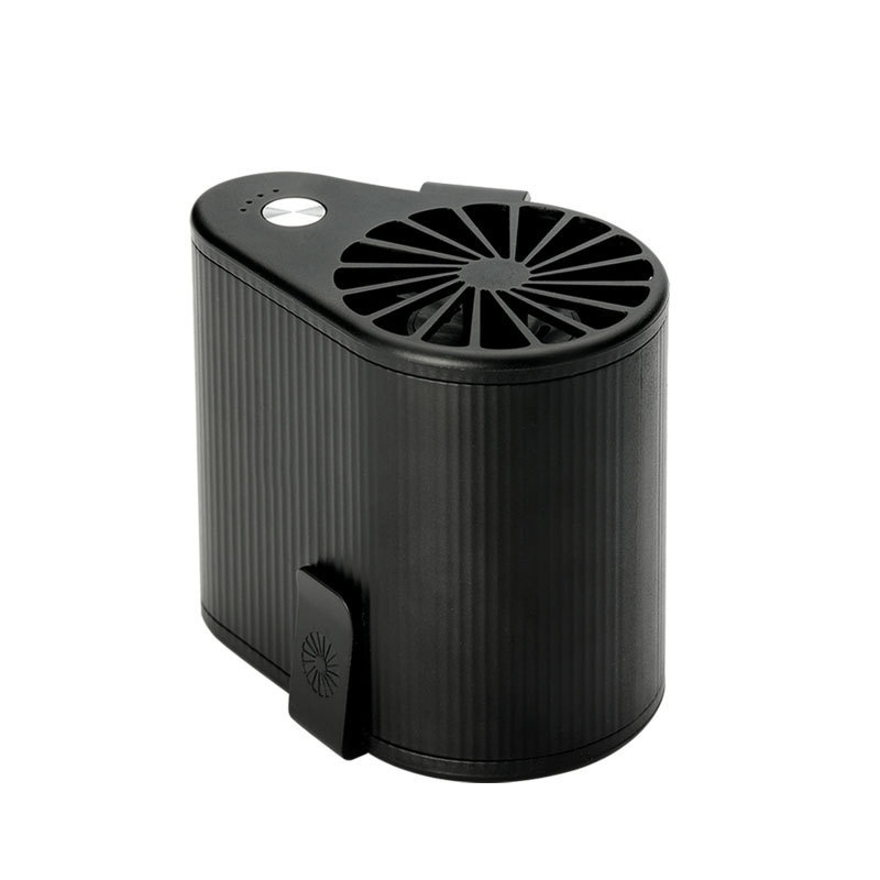 Ventilator za pojas USB, mini, s plastičnim lopaticama — 3 brzine, trajanje rada 3–6 sati, ugrađena baterija 1000–1200 mAh, motor sa četkicama