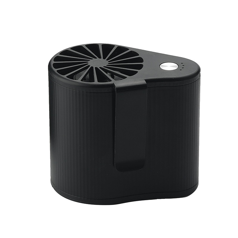 Ventilator za pojas USB, mini, s plastičnim lopaticama — 3 brzine, trajanje rada 3–6 sati, ugrađena baterija 1000–1200 mAh, motor sa četkicama
