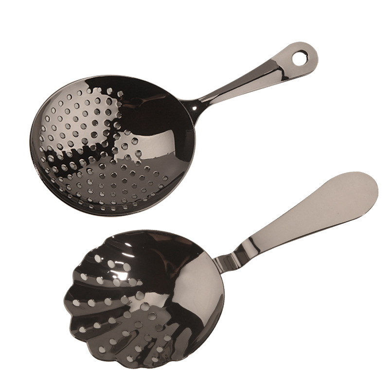 Strainer din oțel inoxidabil perforat, pentru gheață și cocktailuri, separator de gheață portabil și filtru, stil retro ușor luxos