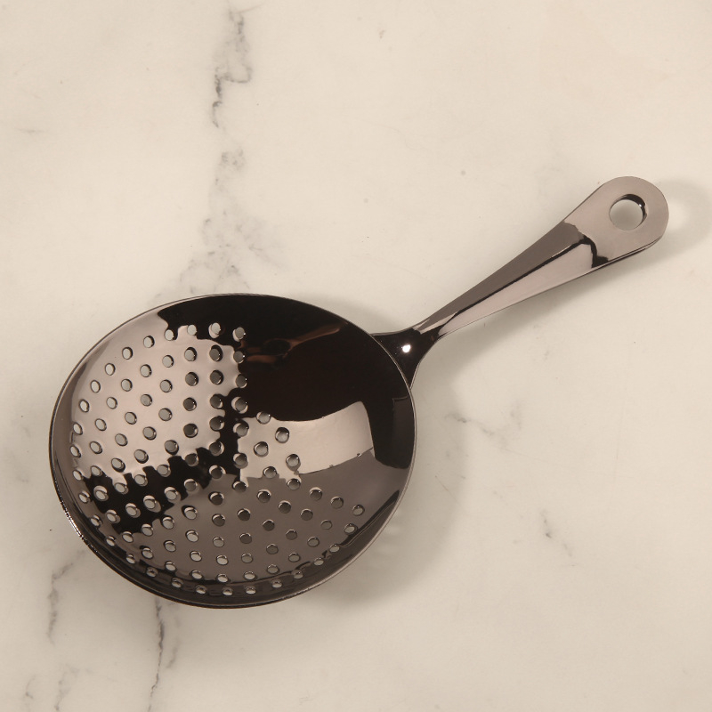 Strainer din oțel inoxidabil perforat, pentru gheață și cocktailuri, separator de gheață portabil și filtru, stil retro ușor luxos